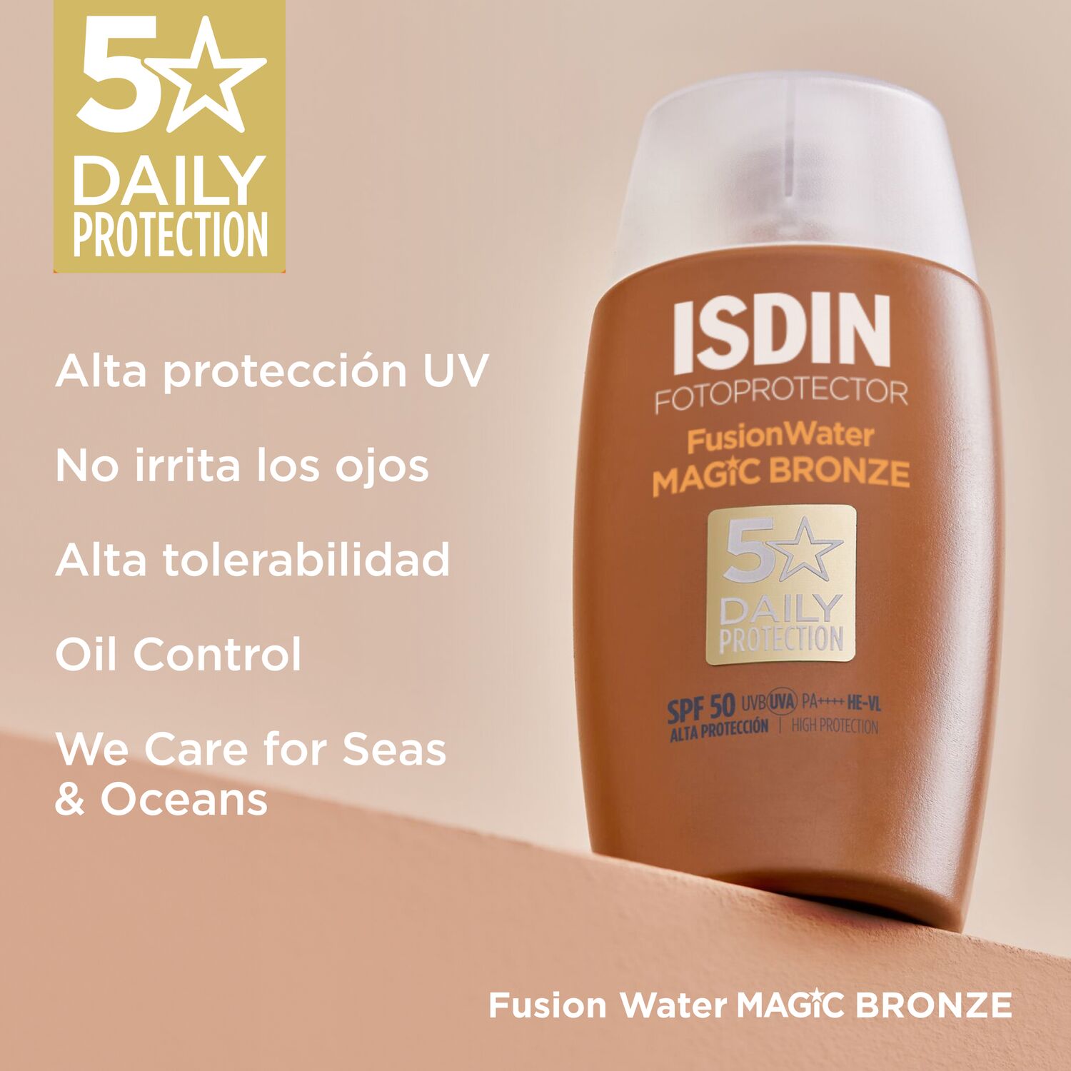 FOTOPROTECTOR ISDIN SPF 50 FUSION WATER COLOR (PROTECTOR SOLAR FACIAL CON COLOR)